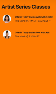 Peloton's Teddy Swims Artist Series 4