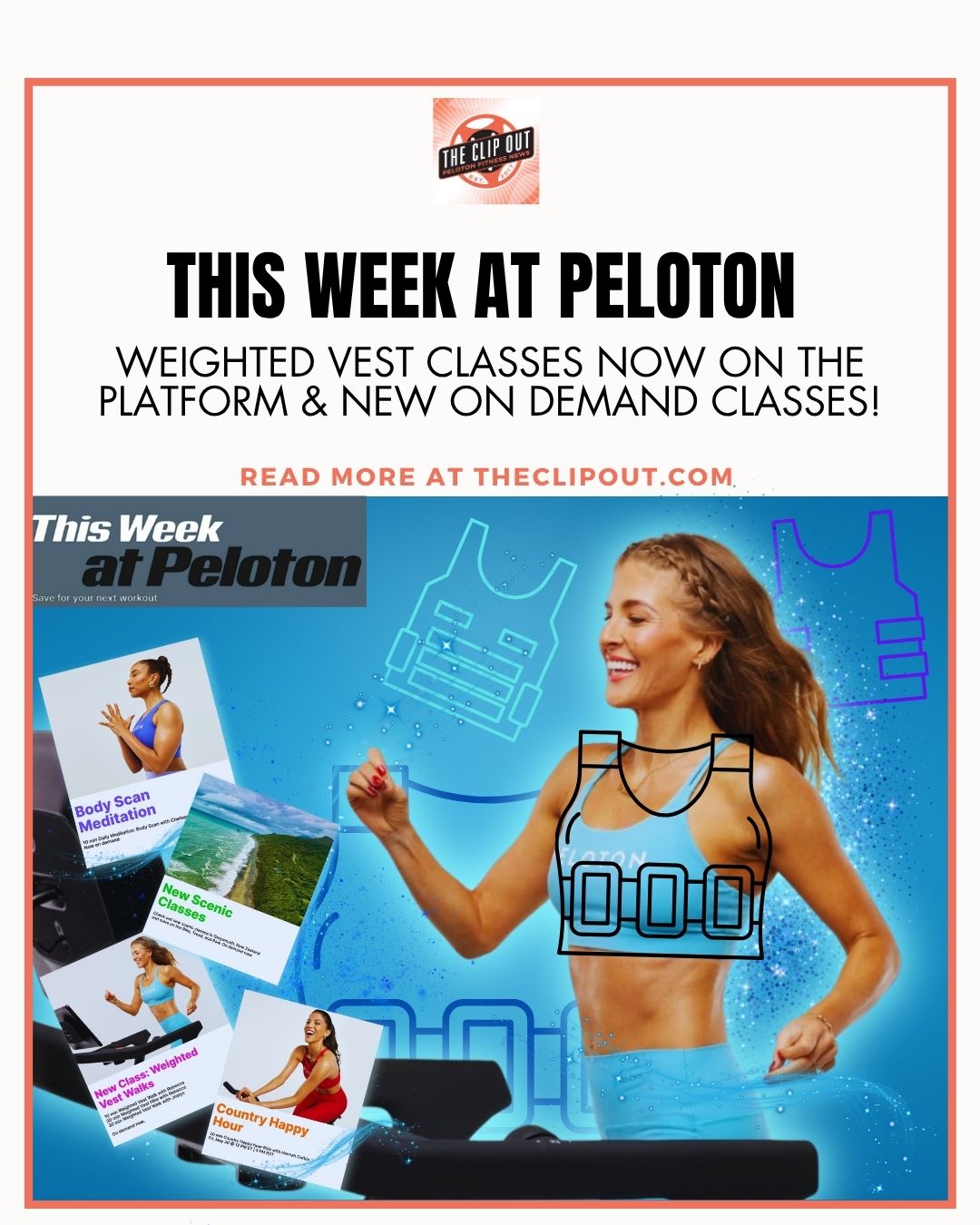 This week at peloton Weighted Vest classes now on the platform & new on demand classes! read more at theclipout.com