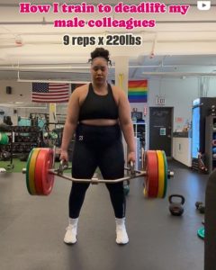 Ash Pryor lifting in a gym