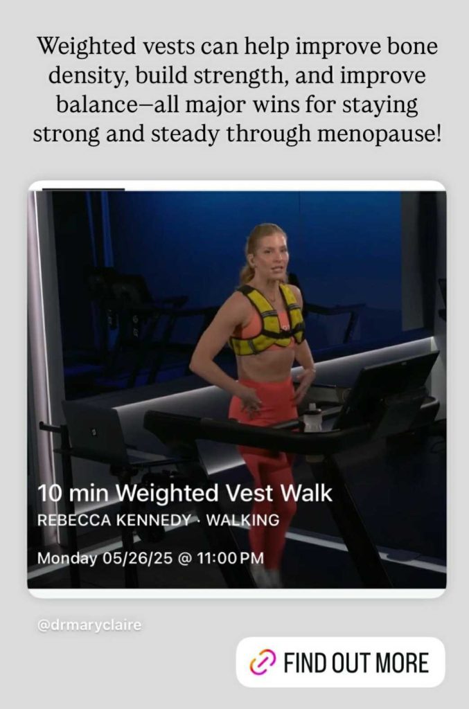 Image of Rebecca Kennedy on a weighted vest walk