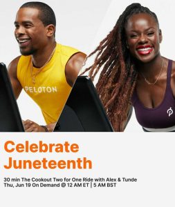 Celebrate Juneteenth with a two for one class with Alex T. and Tunde available on demand Thursday, June 19. 