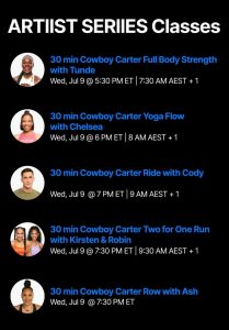 Cowboy Carter Artist Series class lineup