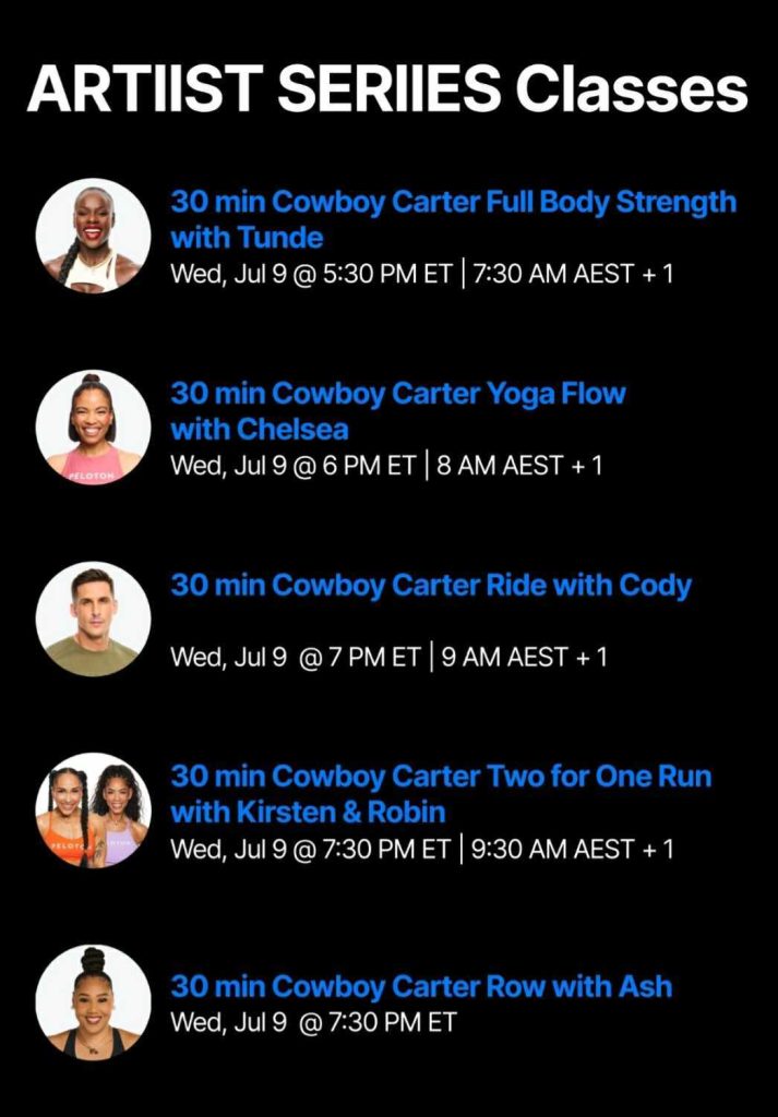 Cowboy Carter Artist Series class lineup