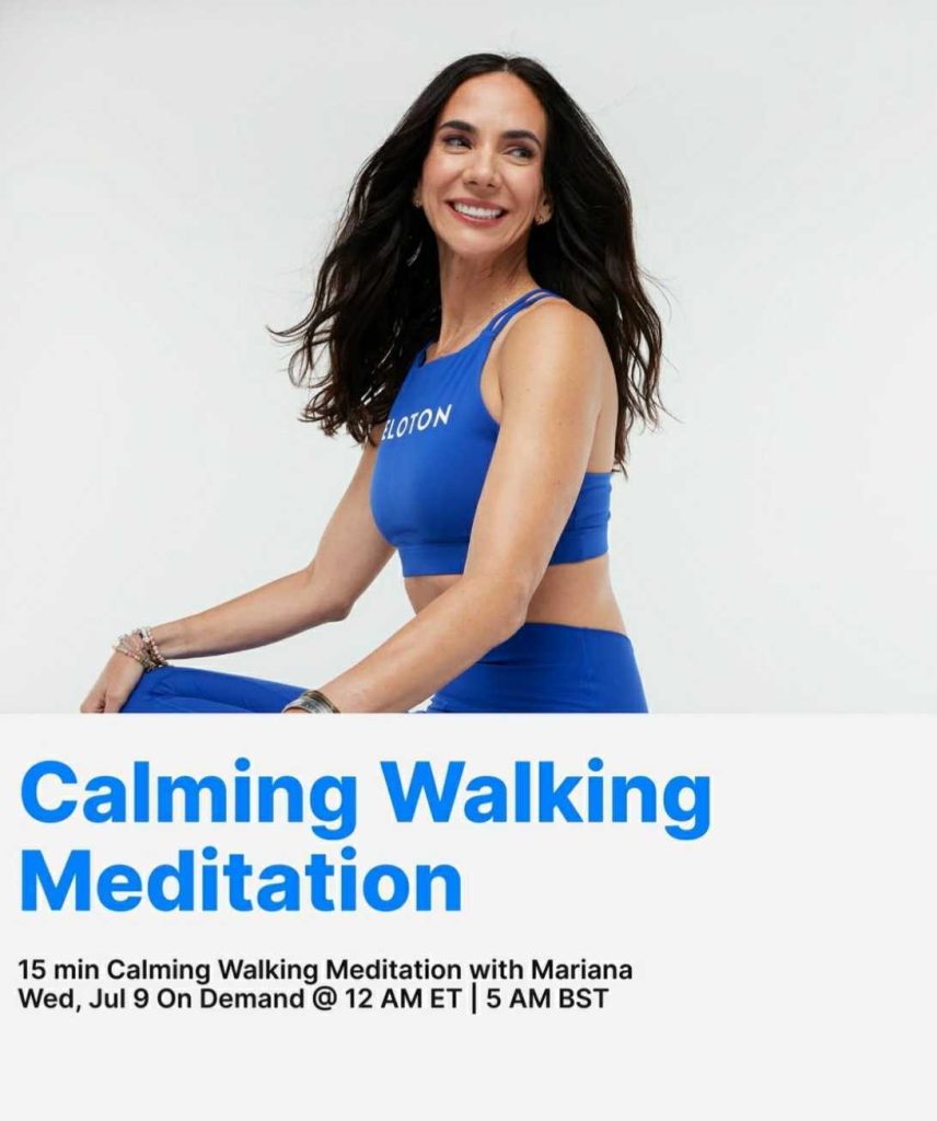 Calming Walking Meditation with Mariana Progressive Push Ride Week at Peloton