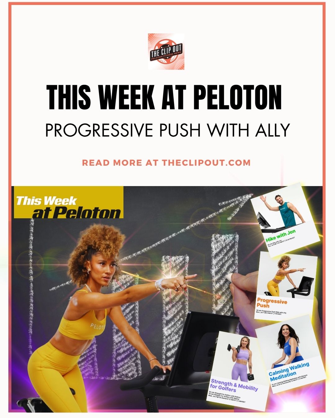 Progressive Push Ride with Ally This Week at Peloton read more at theclipout.com