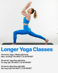 This Week at Peloton Longer Yoga Class