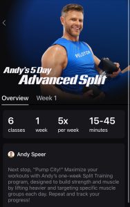 Andy's 5 Day Advanced Split