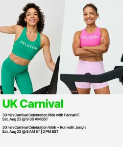 Notting Hill Carnival. UK Carnival Classes with Hannah F and Joslyn, Bike and Tread