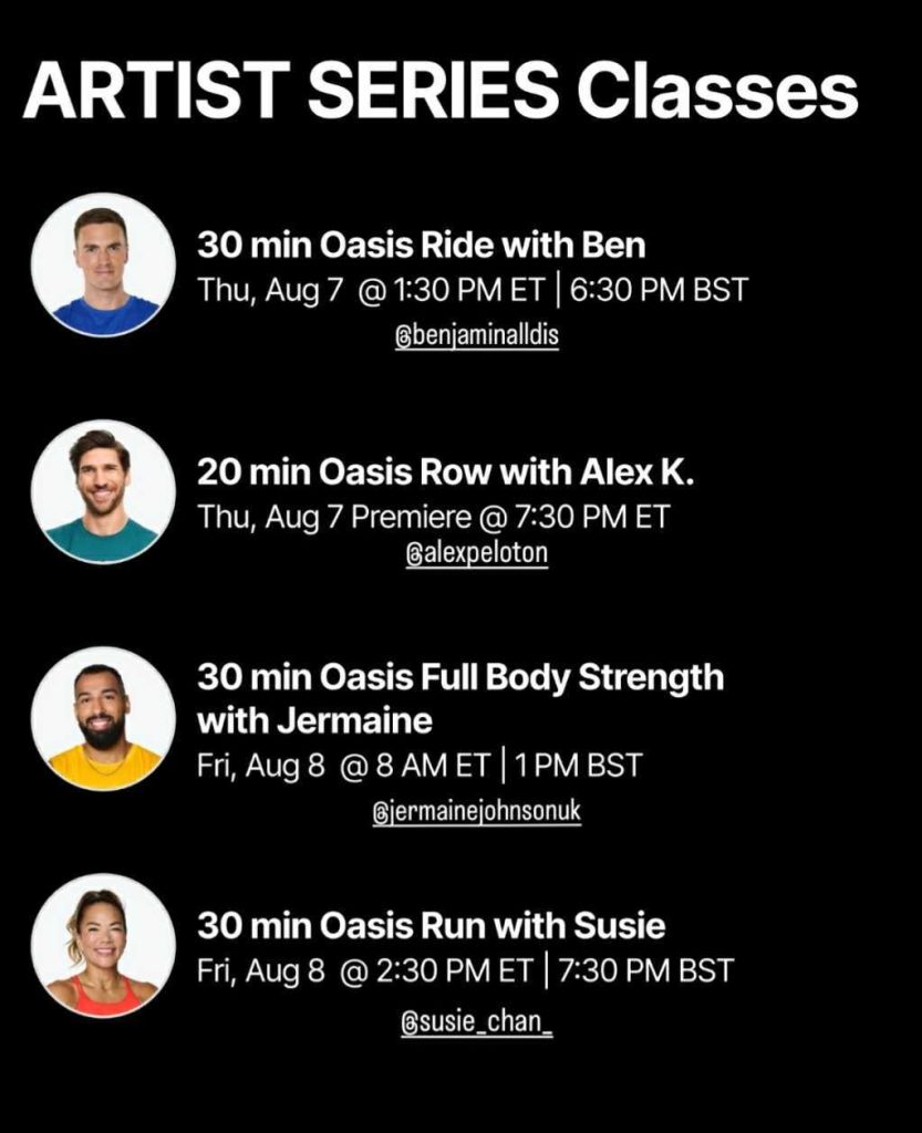 Oasis Artist Series Class Lineup