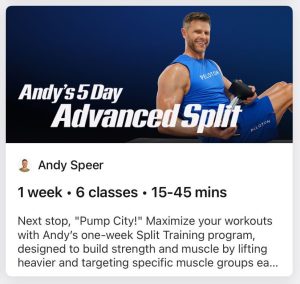 Andy Speer Classes 5 Day Split