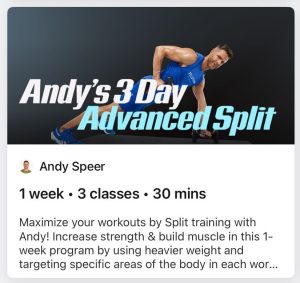 Andy Speer Classes 3 Day Split