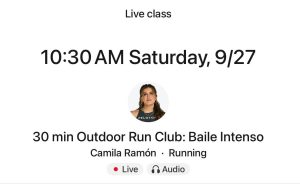 Camila Outdoor Run Club Baile Intenso