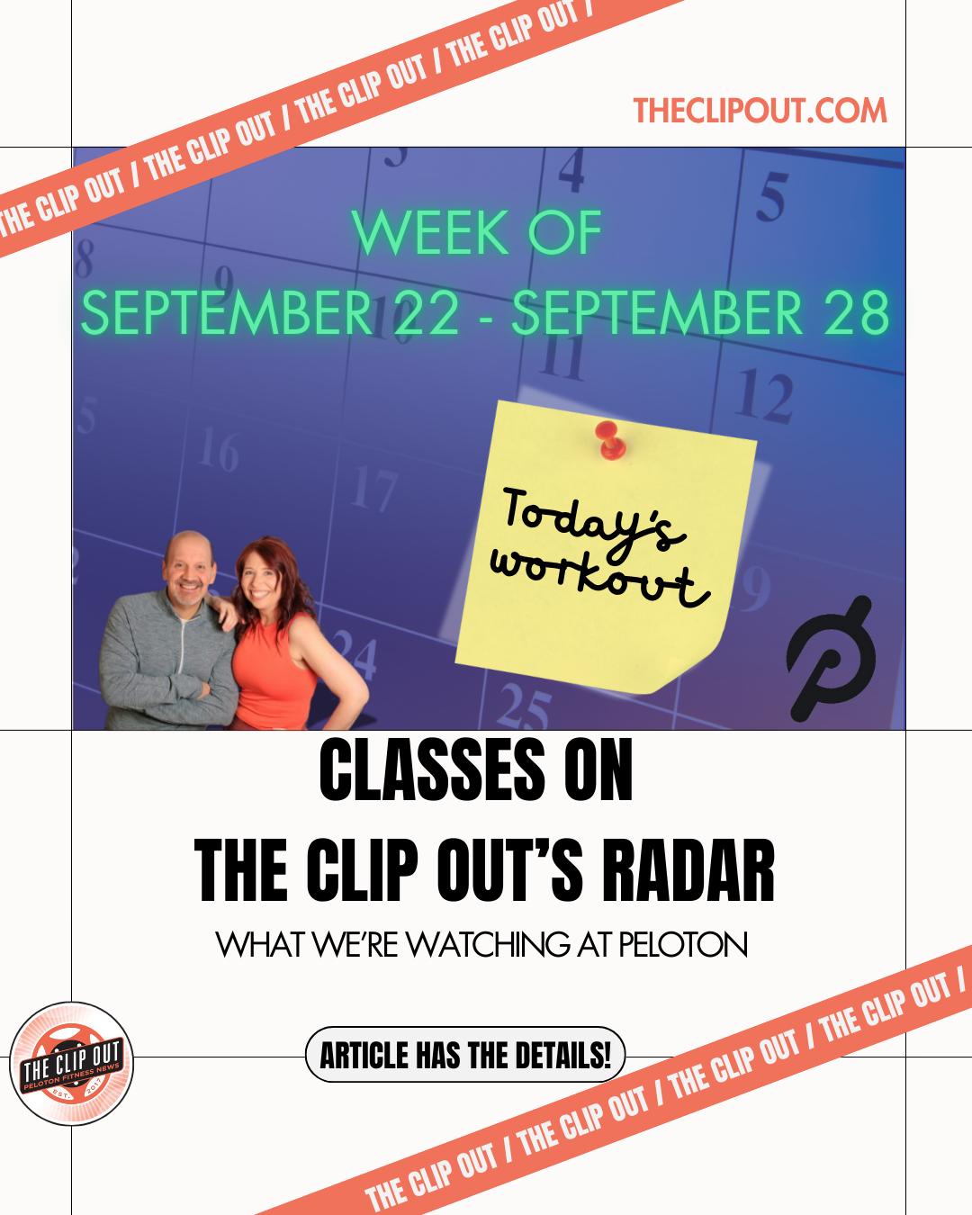 On Our Peloton Radar Sept 22 - Sept 28, 2025