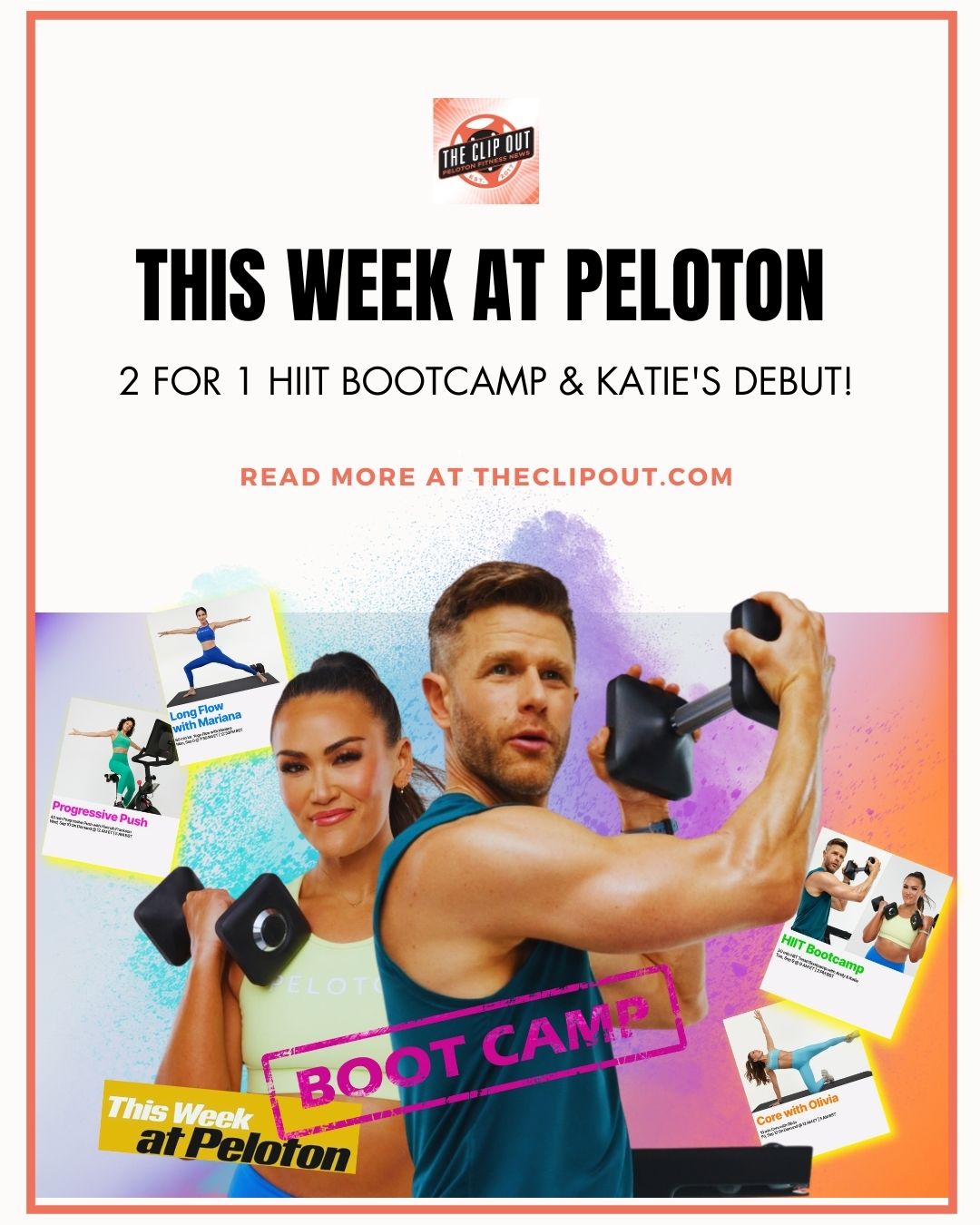 This week at Peloton HIIT Tread Bootcamp. 2-for-1 and Katie's debut. Read more at theclipout.com