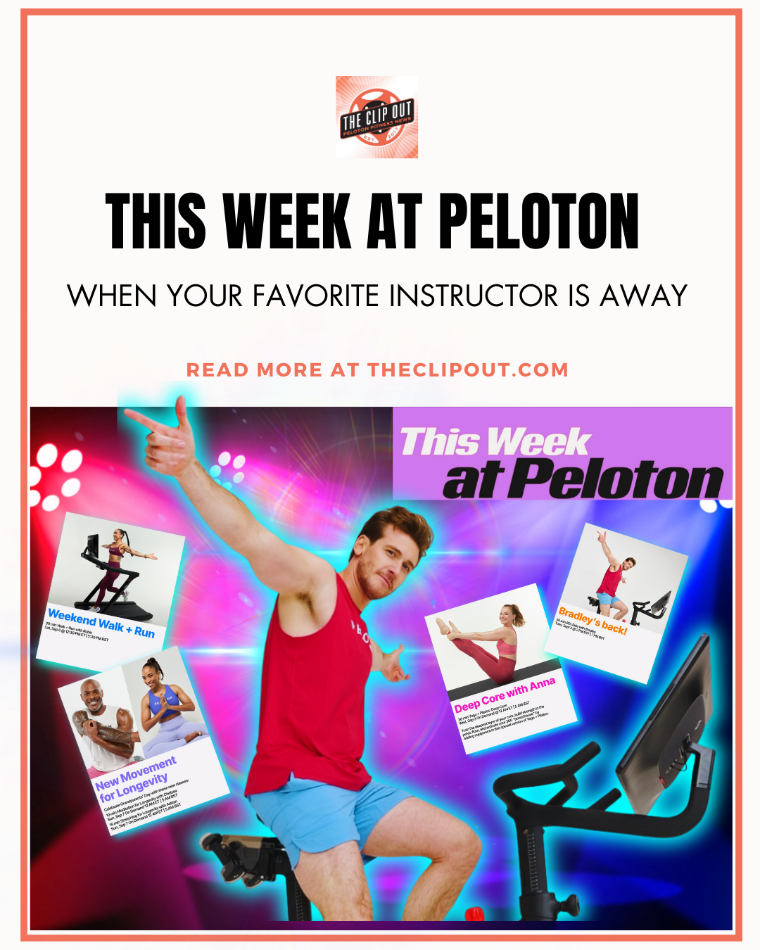 This week at Peloton-When your favorite instructor is away