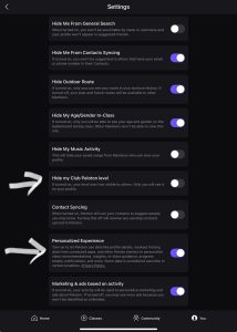Club Peloton Settings 