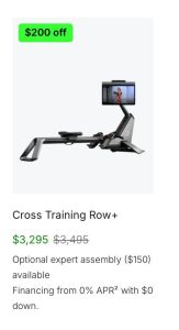 cross training costs and discounts
