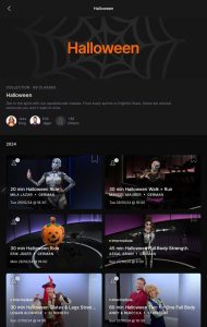 Peloton halloween various classes