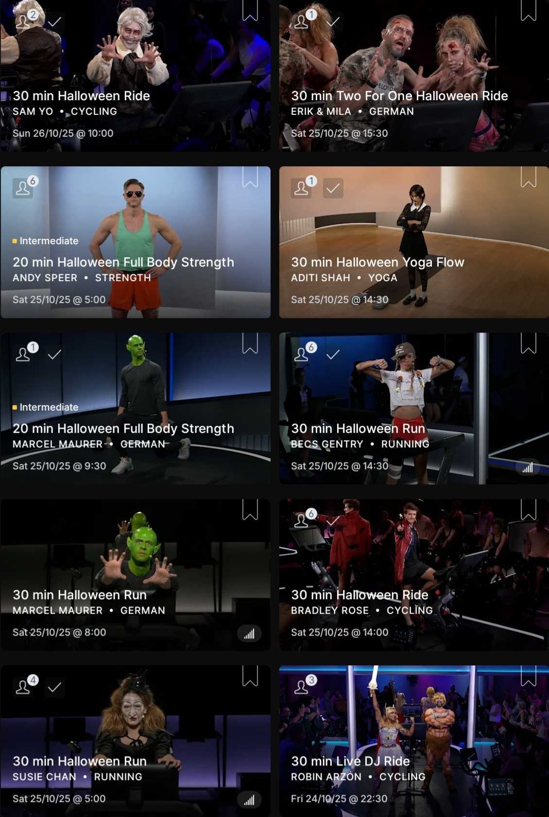 Class lineup for Halloween 2025