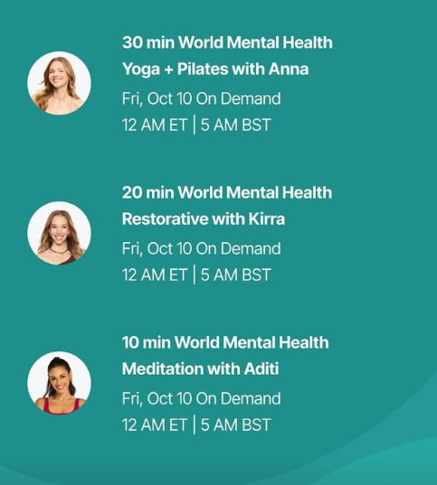 World Mental Health Day Classes