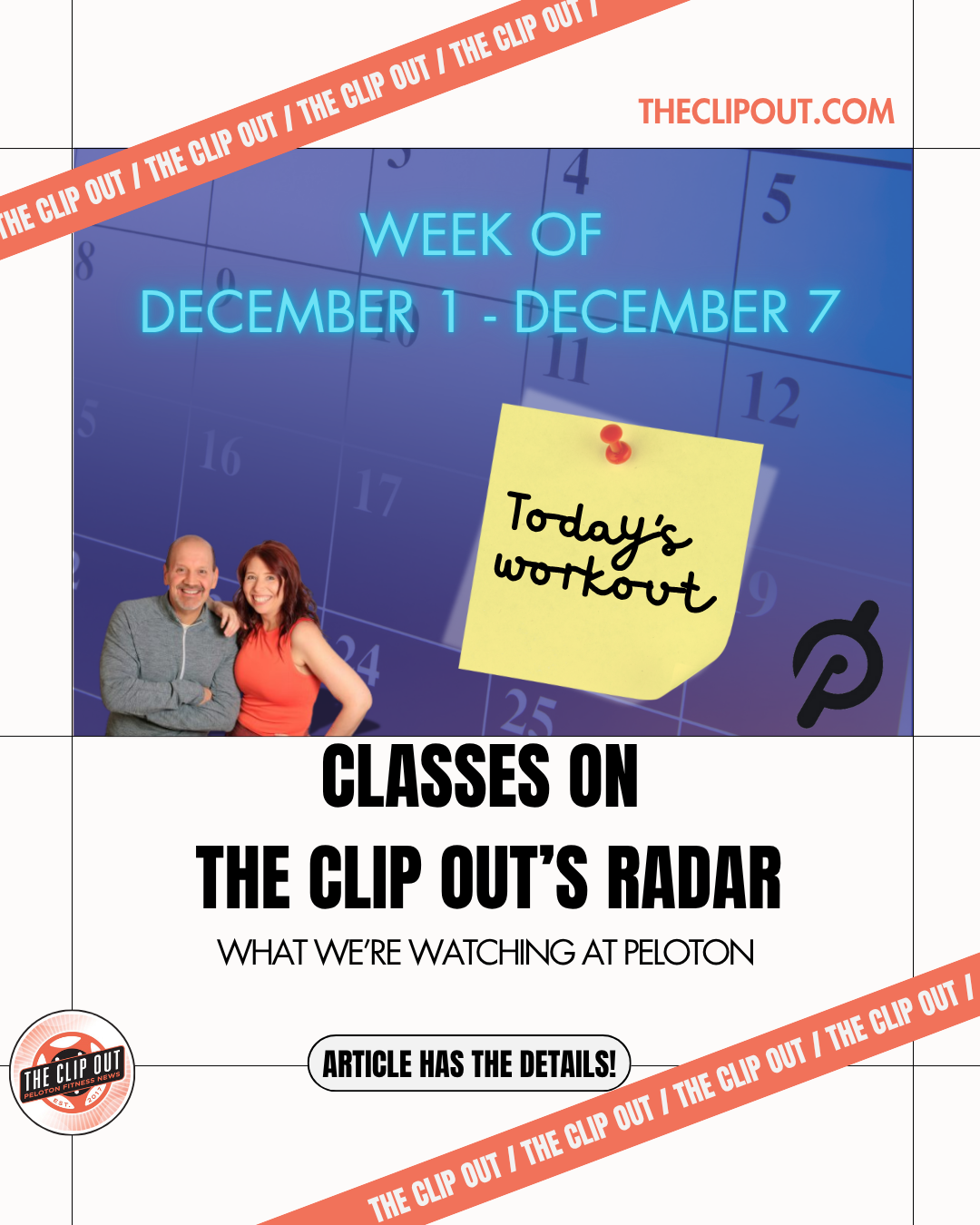 On Our Peloton Radar Dec 1 - Dec 7 2025