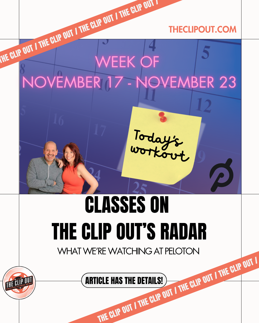 On Our Peloton Radar Nov 17 - Nov 23, 2025