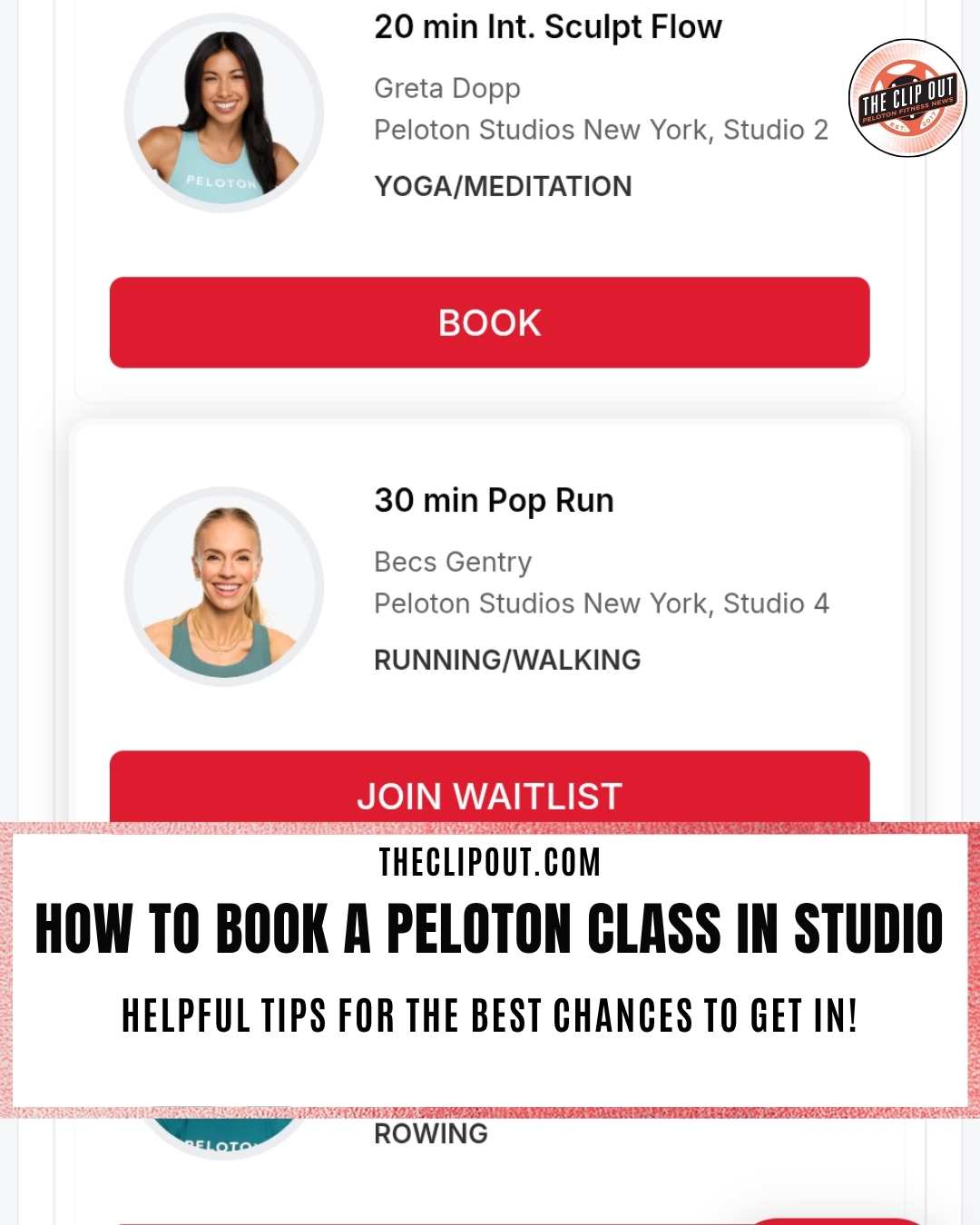 peloton classes how to book at either studio tips to help you get in