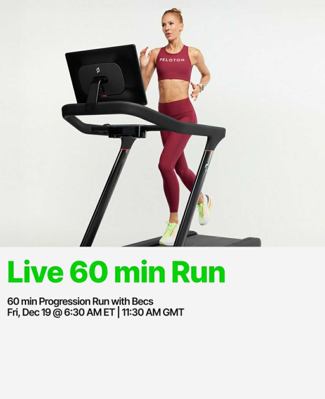 Live 60 minute run with Becs