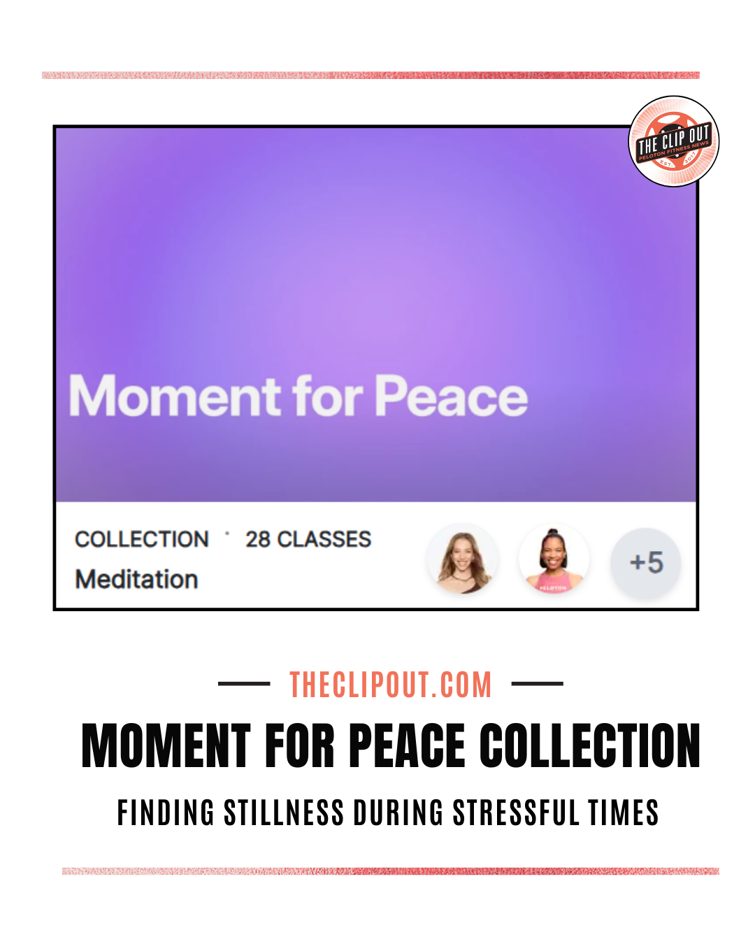 Moment for Peace Peloton tile