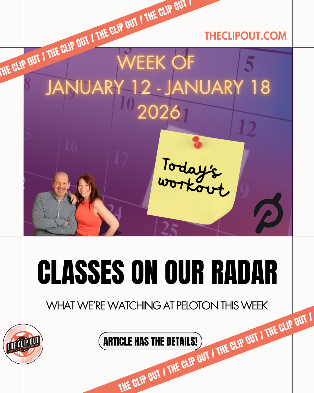 On Our Peloton Radar Jan 12 - Jan 18, 2026