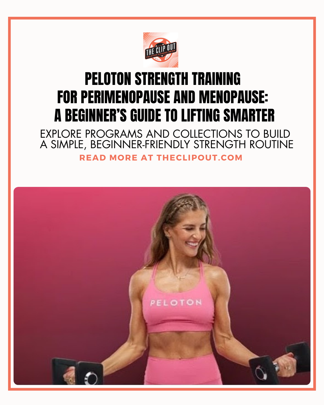 Peloton Strength Training for menopause & Perimenopause. Photo of Rebecca Kennedy