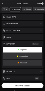 Peloton app strength training for menopause