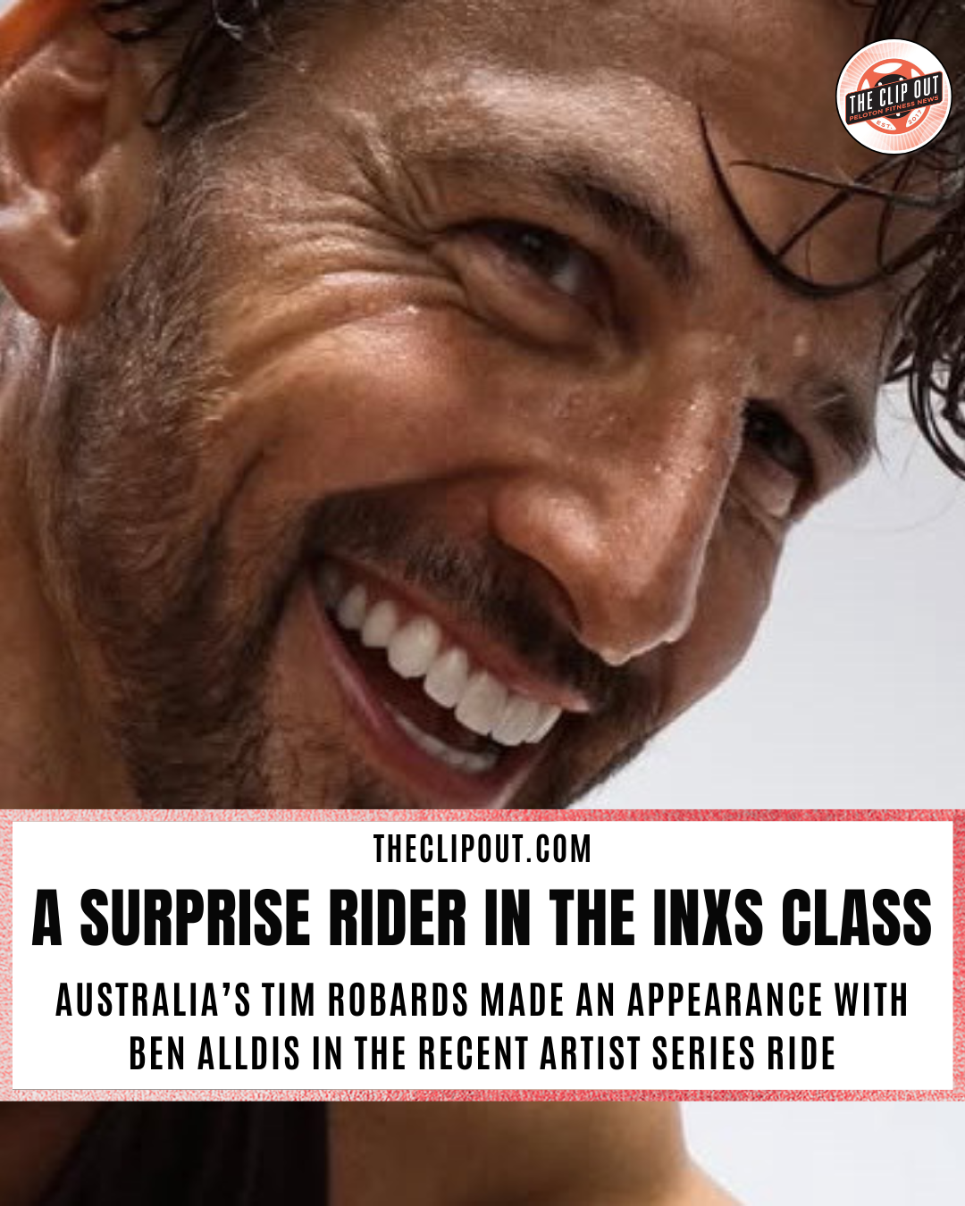 Tim Robards in Peloton INXS Ride with Ben Alldis