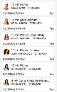 pilates challenge my workouts