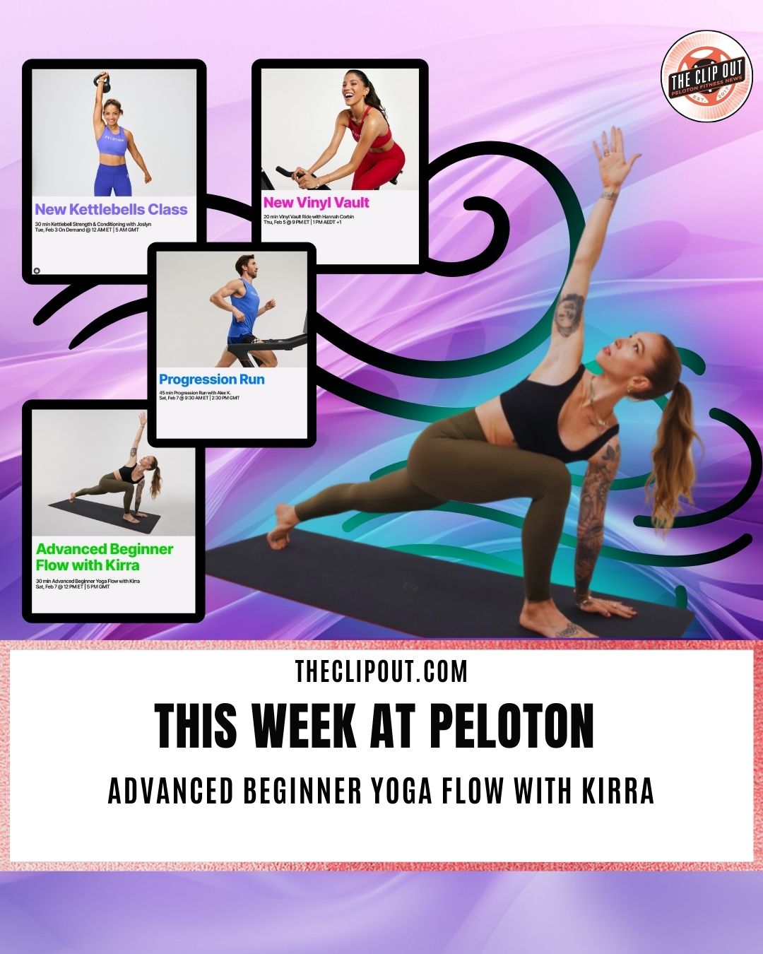 This Week at peloton Advanced Beginner Yoga Flow with kirra