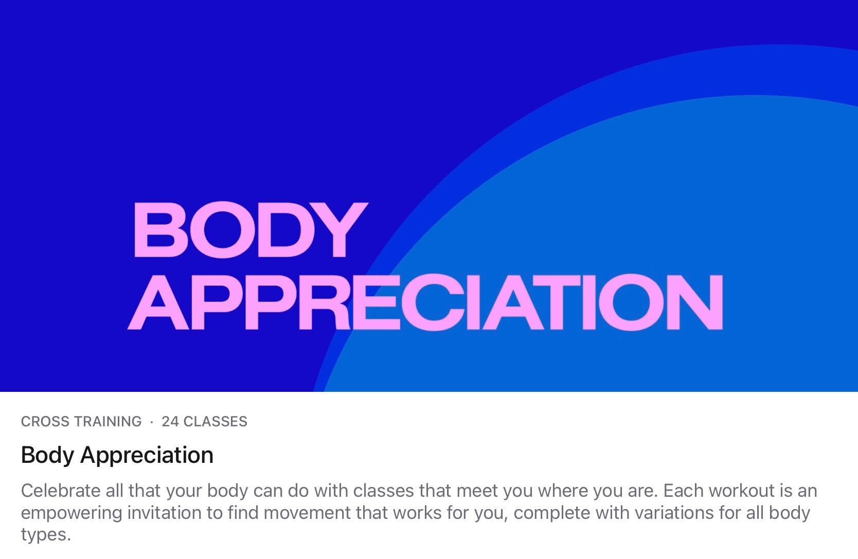 Collection classes highight Body Appreciation cover