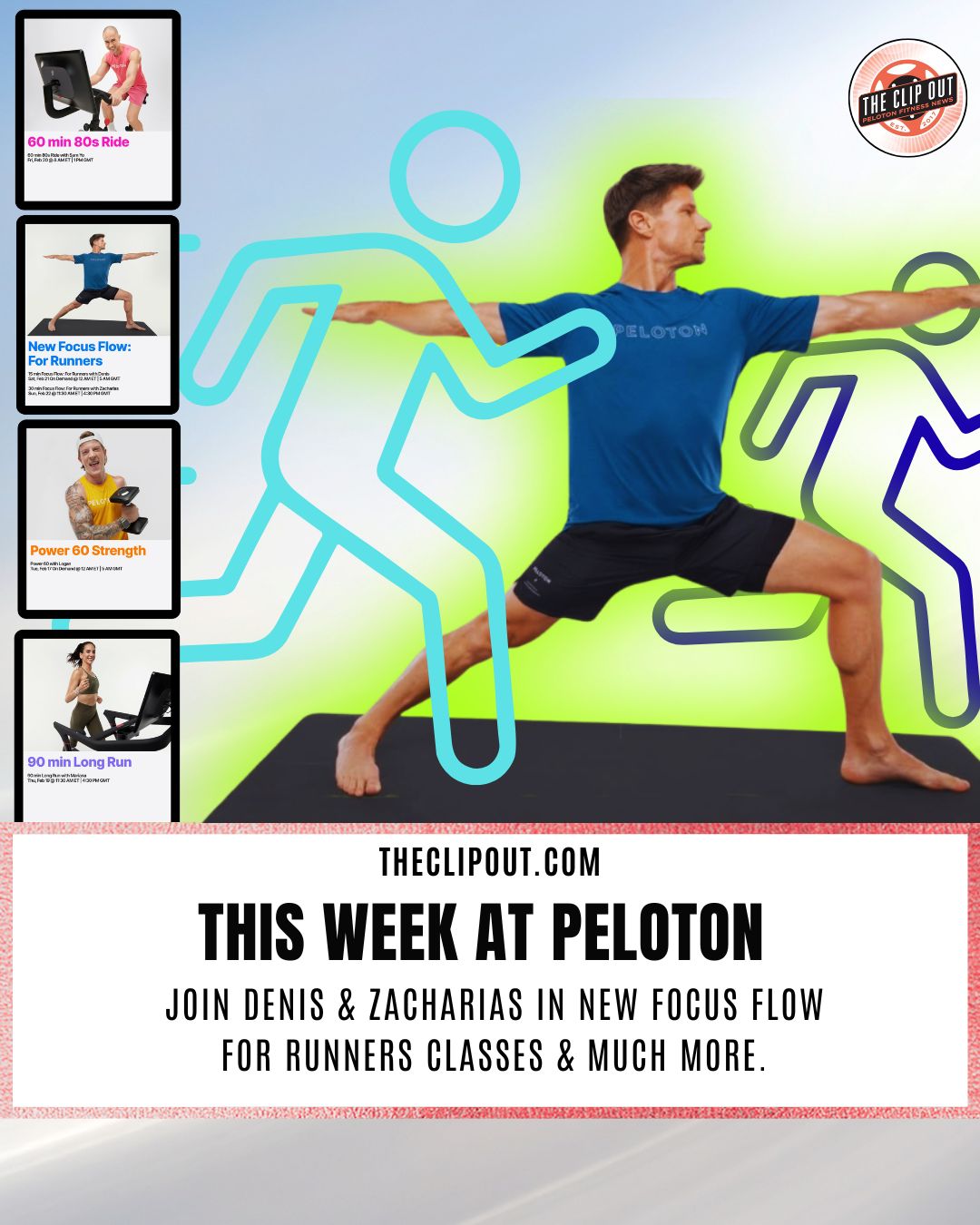 This Week at Peloton. Join Denis & Zacharias in New Focus Flow for runners classes & much more. focus flow for runners