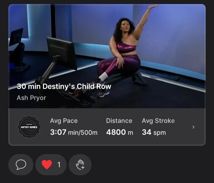 screenshot of potential new peloton app chat feature