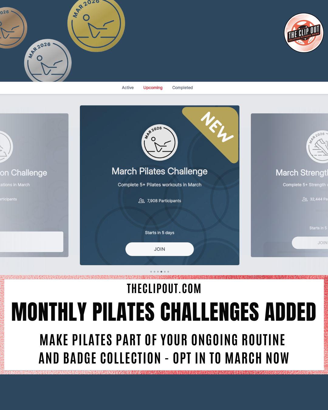 Peloton’s Pilates Challenge Now Monthly