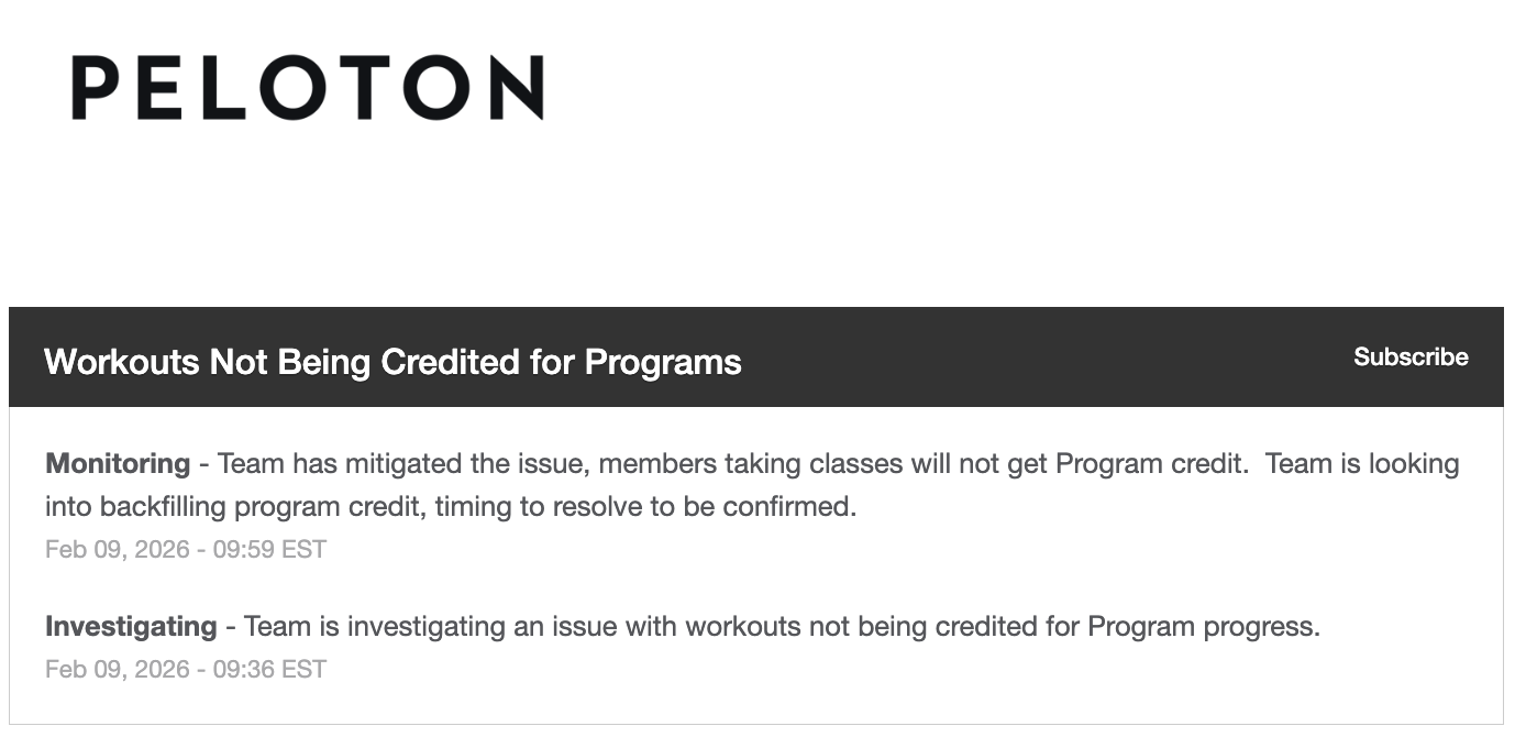 Classes not counting status bar on Peloton website