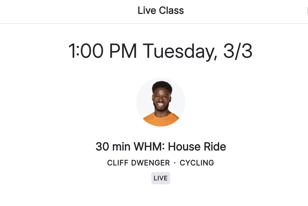 classes - WHM house ride