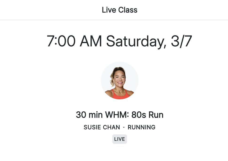 classes - WHM 80s run