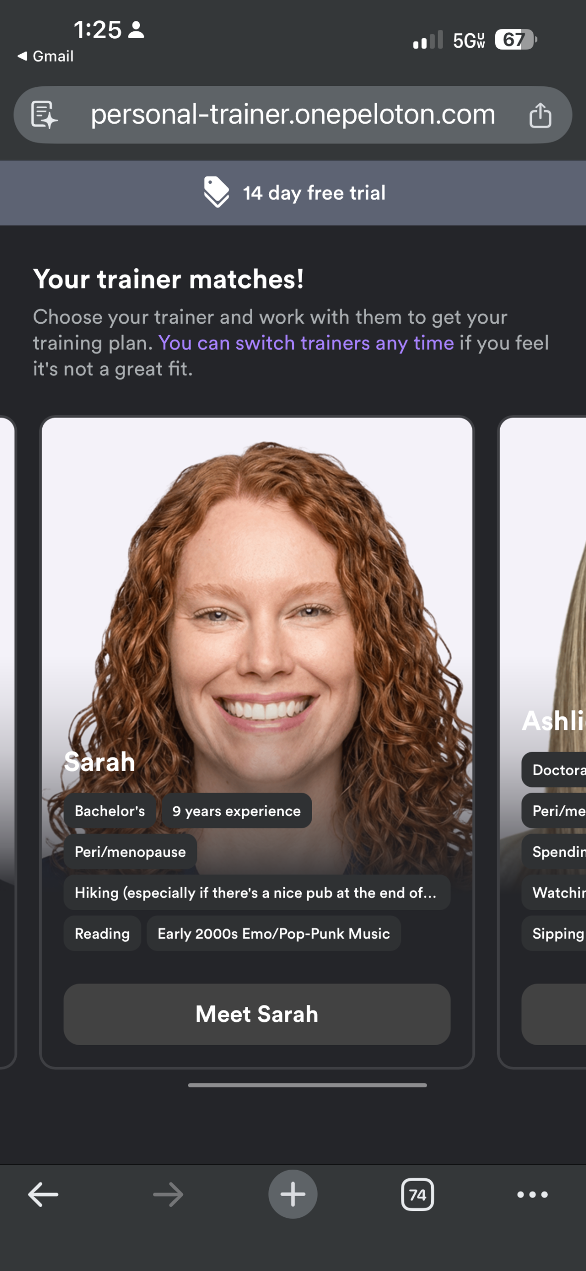 personal trainer options