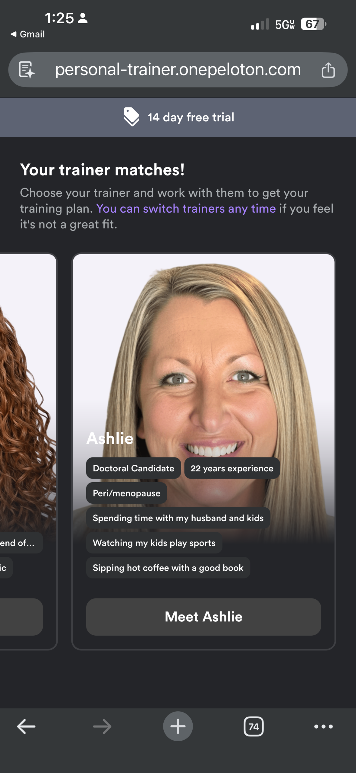 personal trainer options