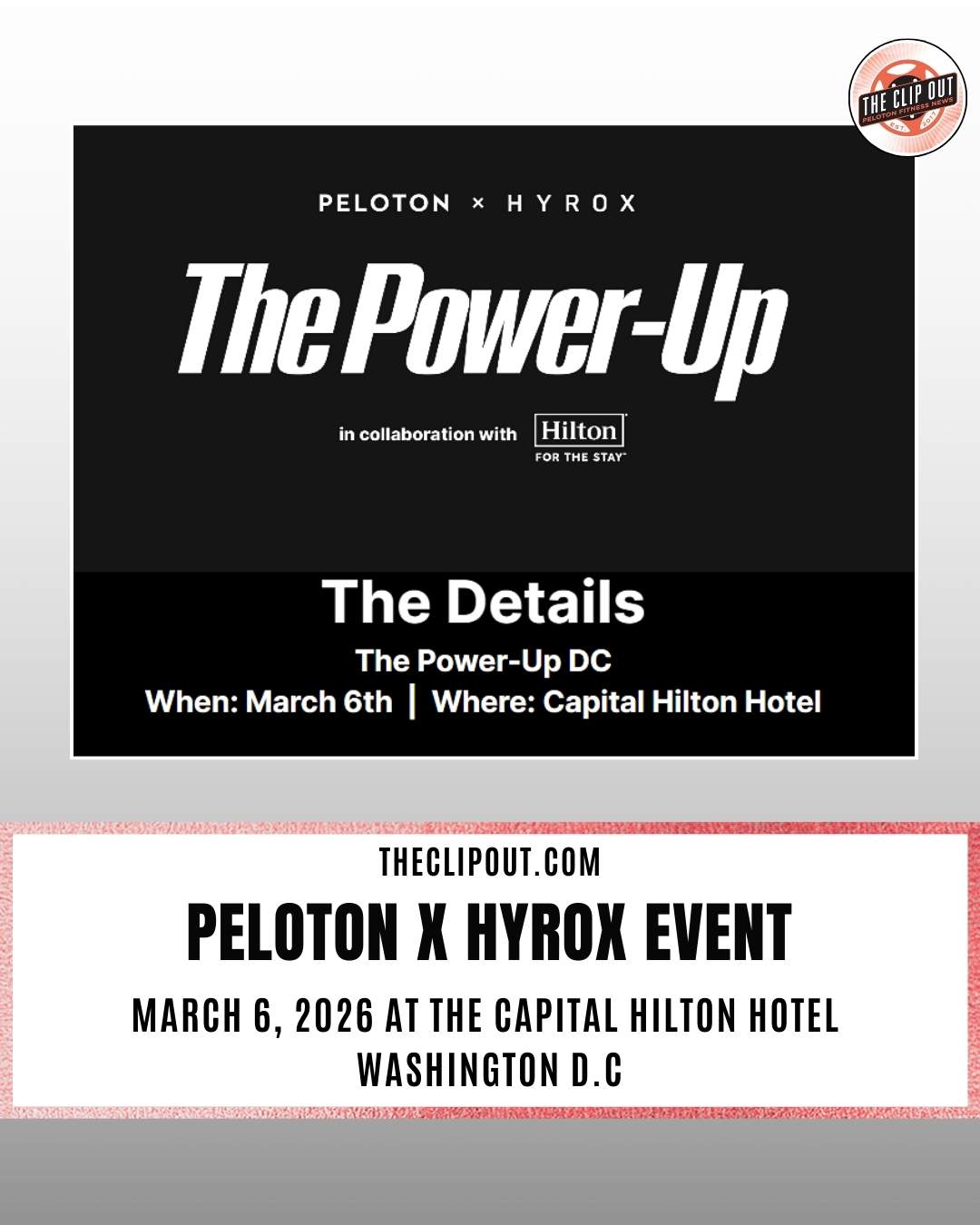 Peloton x Hyrox Event March 6 Washington DC Capital Hilton