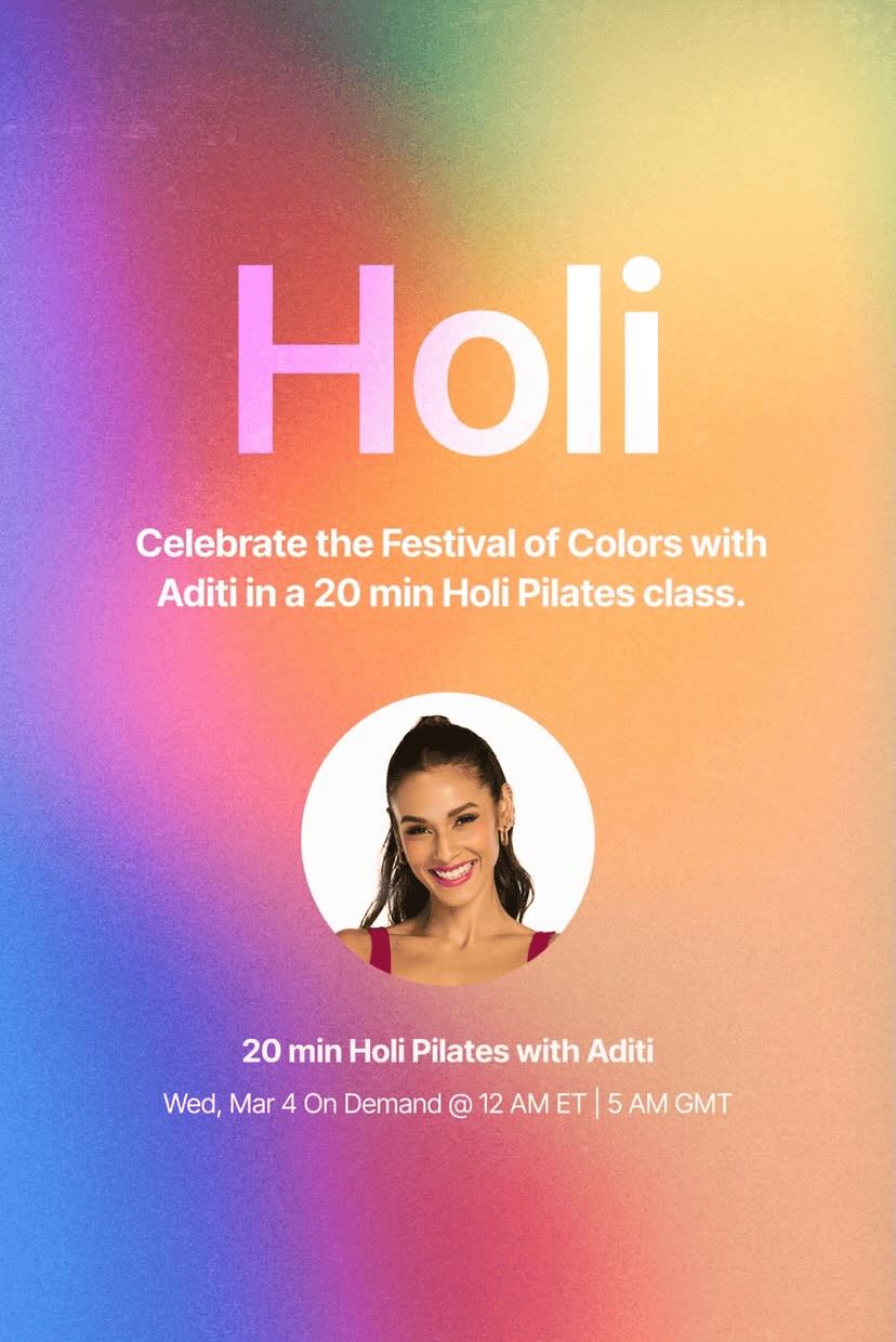 Aditi's Holi Pilates Class
