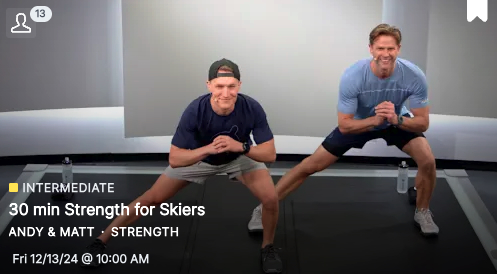 Andy and Matt Strength for Skiiers class