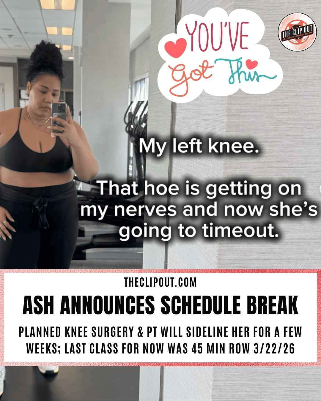 Ash Pryor's Knee Surgery Benches Peloton's Rowing Star