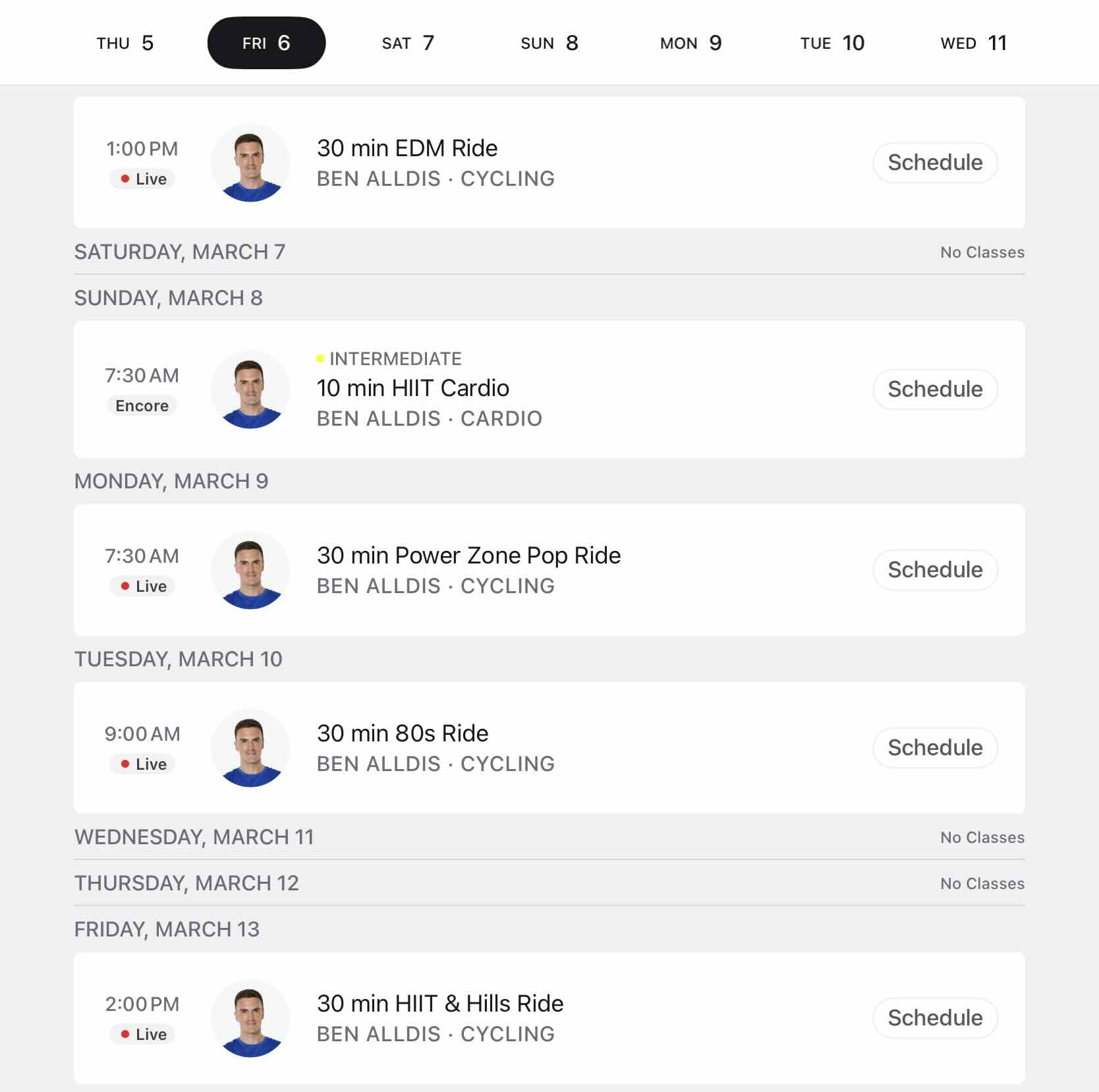 Ben Alldis returns to a full schedule