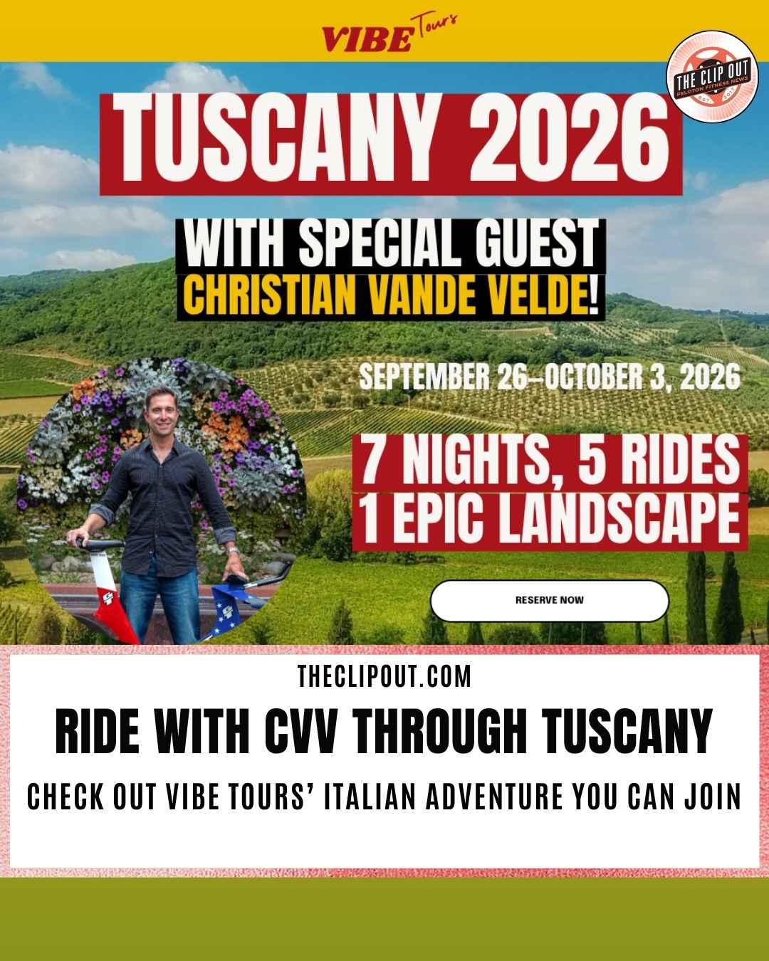 Christian Vande Velde Tuscany Tour